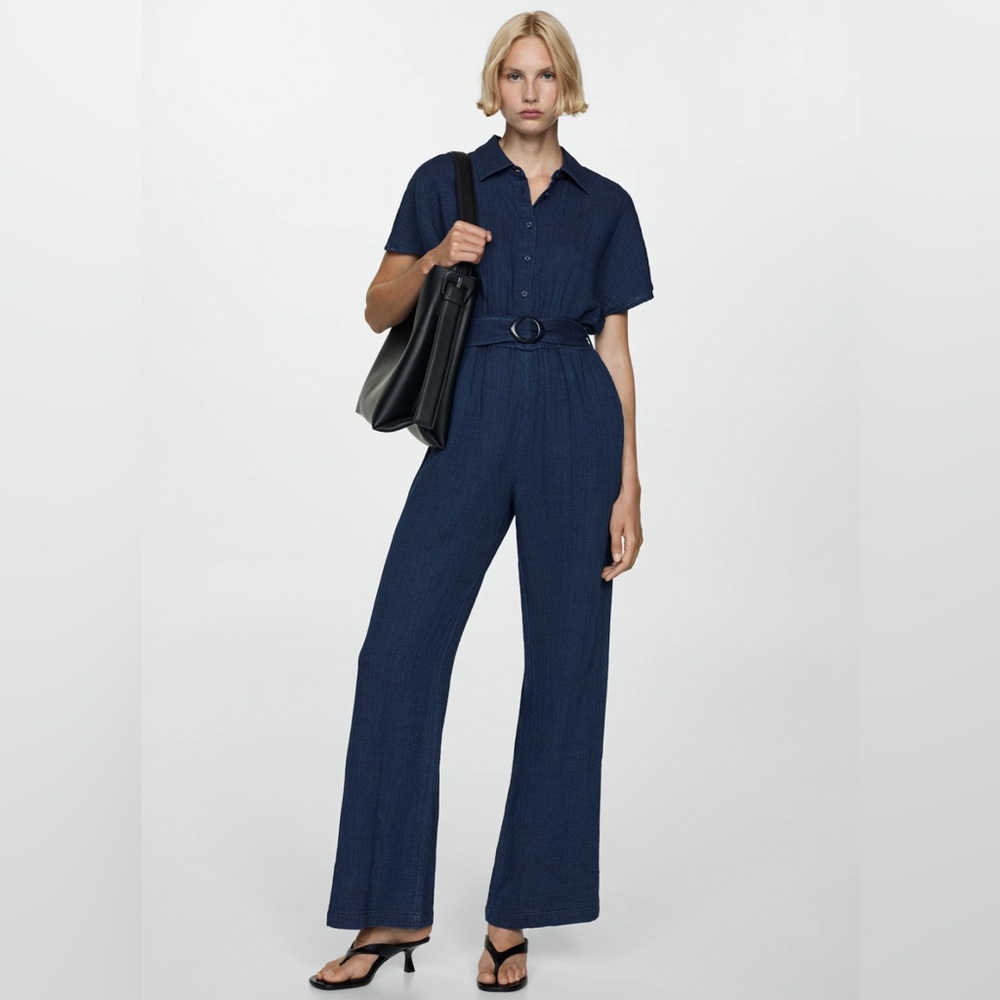 NWT MANGO Belt Long Jumpsuit